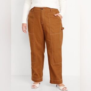 Old Navy High-Waisted Utility Pants in shade Burnt Orange